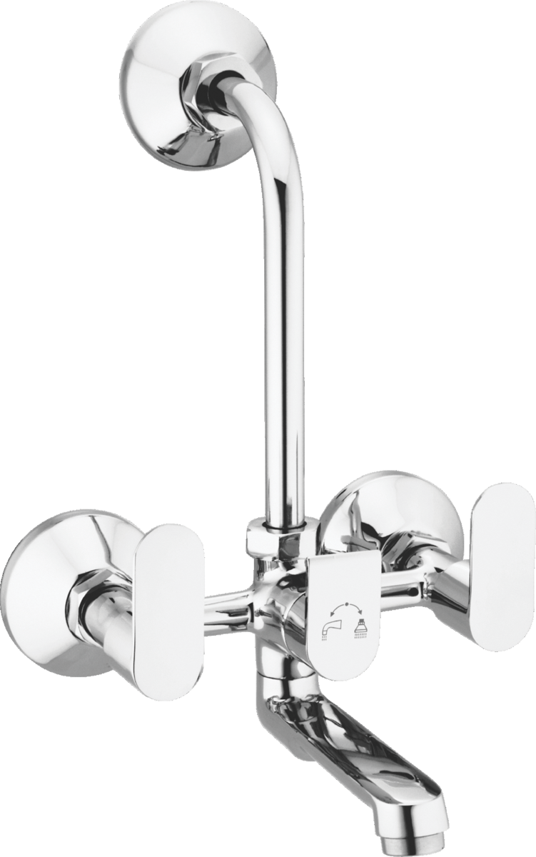 2 In 1 Wall Mixer With L- Bend